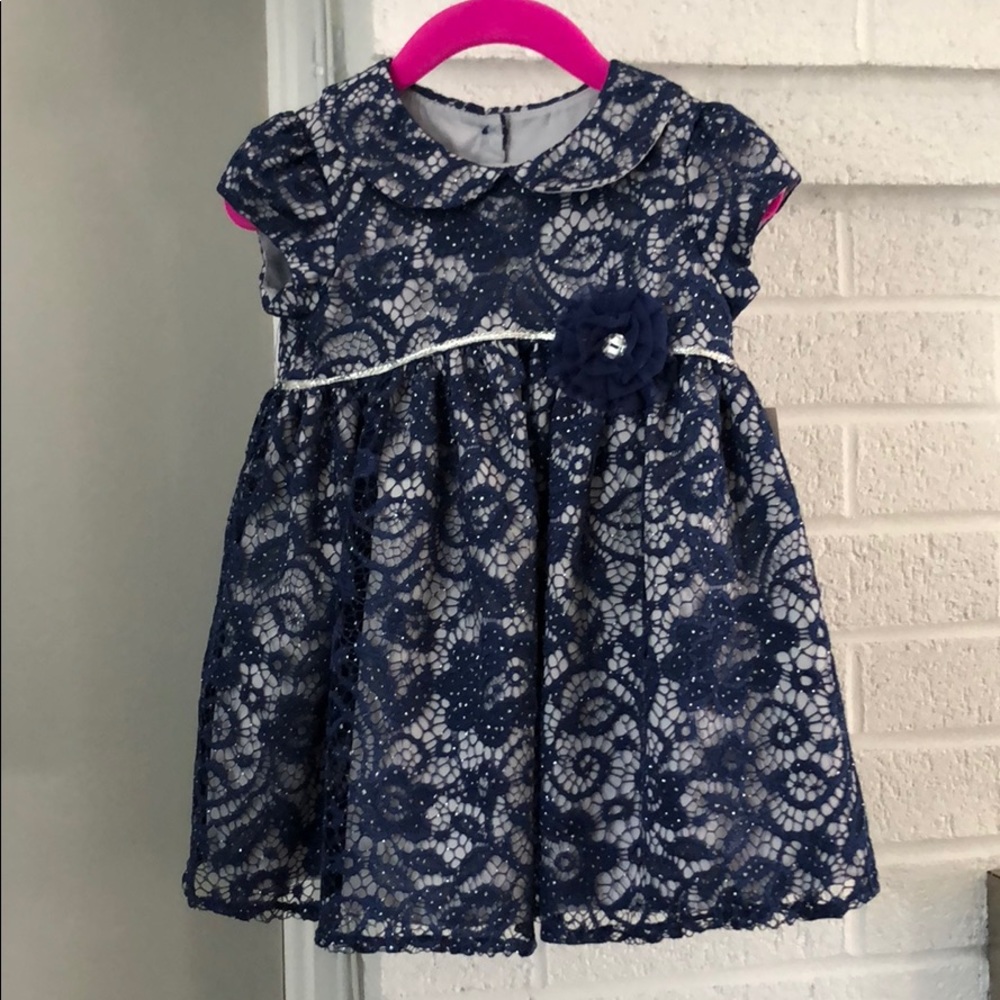 Marmellata 2pc lace Navy glitter dress